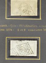 FRANCE EMPIRE LAURE 5 Frs X2 OBL gros chiffre 359...