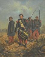 BLANDIN (Henri) (né à Vesoul en 1830) "Le tambour" ,...