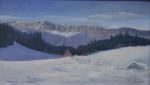 BALMER (Marcel) "Neige sur le Mont d'Or" hst, sbd, 27x46