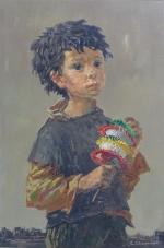 CHEYSSIAL (G.) "Portrait d'enfant" hst, sbd, 73x49.5