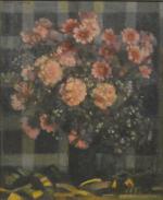 CHARIGNY (André) "Bouquet rose" hst, shg, 46x38