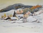DECRIND (Paul), "Paysage de neige dans le Haut-Doubs, Chauchanot ?",...