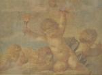 ECOLE FRANCAISE XVIIIe "Groupe de chérubins", dessin, 22x30 (petites piqûres)