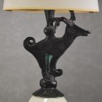 CASENOVE (Pierre) : grande lampe de salon en bronze et...