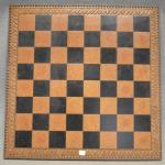 Grand jeu d'échec comprenant un plateau en cuir et un...
