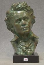 CHARLES (C.) "Buste de  Beethoven", Patrouilleau Editeur,  bronze...