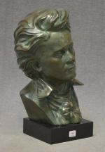 CHARLES (C.) "Buste de  Beethoven", Patrouilleau Editeur,  bronze...