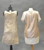 GLOBE : robe coton lin à paillettes taille 36/38 et...