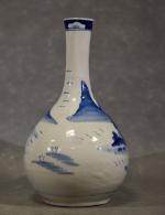 Vase en porcelaine de Chine à décor blanc bleu, h...
