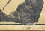 BOURDELLE (d'aprés Emile-Antoine) "Héracles, l'archer" , gravure, 86x84 (traces d'humidité...