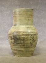 BLIN (Jacques) : Vase céramique à décor de taureaux et...
