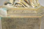 CUMBERWORTH (C) "La Vierge écrasant un serpent", bronze à patine...