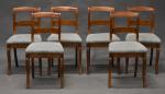 Bel ensemble de 6 chaises de style XIXe en bois...