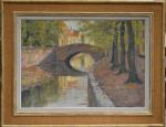 DE CLERCQ (Alphonse) "Canal à Bruges" hst, sbd, datée au...