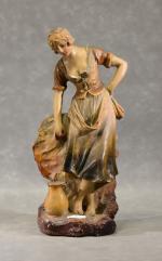 "Femme à la cruche", sujet en plâtre, h = 30