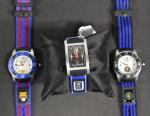 3 montres-bracelets (Calcio) aux couleurs de Clubs de foot, FC...