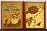 TINTIN : "Tintin au Tibet" et "L'Etoile mystérieuse", 2 marqueteries...