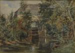 BOURGOIN (M-D.) "Le moulin" aquarelle, sbd et datée 74, 26x36