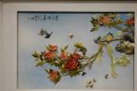Tableau Chinois "Danse au printemps , fleurs, papillons, oiseaux" 80x120,...