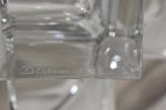 DAUM : Cendrier en cristal 3 compartiments décoré d'une boule...