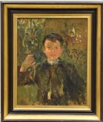 ADLER (Jules) (1865-1952) "Le jeune garçon" hsi, shd, 49x39