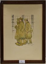 BOUROULT (Robert) "Les soldats 1944" dessin, 38x27