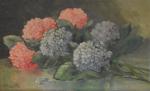 CHAPATTE (Henri) "Bouquet d'hortensias" hsp, sbg, 39x63