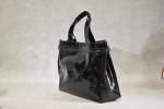ARMANI JEANS : grand sac cabas en toile enduite noire...