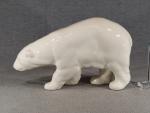Ours en céramique craquelé blanche (dans le goût de Pompon),...