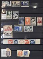 Deux classeurs de timbres de France principalement en oblitérés et...