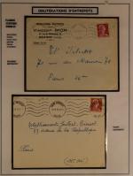 Collection de lettres sur la poste ferroviaire en France et...