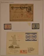 Collection de timbres et documents sur le thème du cor...