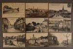 Lot de 60 cartes postales anciennes du département de l'Aisne,...