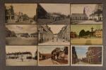 Lot de 60 cartes postales anciennes du département de l'Aisne,...
