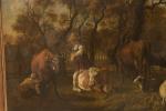 Jan VICTORS
(Amsterdam 1619 - Indes néerlandaises 1676)
Bergère et son troupeau
Toile
95...