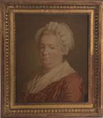 Aubusson XVIIIe siècle
Portrait de femme au bonnet et à la...