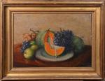 Key HIRAGA (1936-2000)
La tranche de melon
Huile sur toile signé en...