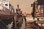 Gustave HERVIGO (1896-1993)
Le port de Toulon
huile sur toile signé en...