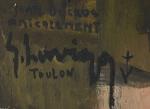 Gustave HERVIGO (1896-1993)
Le port de Toulon
huile sur toile signé en...