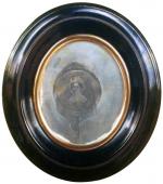 Daguerréotype 1/6ème de plaque
Reproduction d'un portrait de forme médaillon.
Format ovale,...