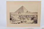 Egypte
Henri Bechard
10 photographies, c. 1880.
Vues, monuments égyptiens, pyramides et sphinx,...