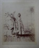 Homme de Nouvelle-Calédonie ?
Portrait en studio, c. 1875-80.
Tirage albuminé. 25x20...