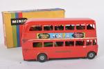 Minic (Grande-Bretagne), autobus double-decker
mécanique, rouge. En boîte. 18 cm.