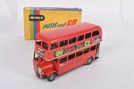 Minic (Grande-Bretagne), autobus double-decker
mécanique, rouge. En boîte. 18 cm.