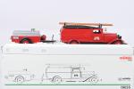 Märklin contemporain, camionnette de pompiers
mécanique avec remorque citerne. Neuve, en...