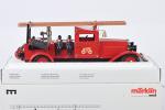 Märklin contemporain, camion de pompiers
grande échelle, mécanique, rouge, avec quatre...