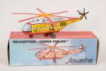 Joustra, France, Hélicoptère "Super Frelon" R841
mécanique en tôle lithographiée jaune...