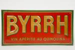 Byrrh
Tôle lithographiée estampée Imp. de Andreis, 20 x 40 cm.