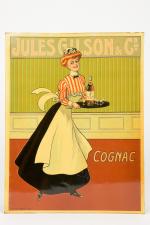 Cognac Jules Gilson & Cie
Tôle lithographiée Imp. Max Cremnitz-Paris, 41,5...