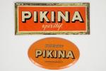Pikina
Glaçoïde et une tôle imprimée, 11 x 18 cm et...